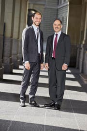 Wachablösung bei Ethos: Vincent Kaufmann (links) soll an der heutigen Generalversammlung zum neuen Direktor und Nachfolger von Dominique Biedermann gewählt werden. (Bild Eveline Beerkircher)