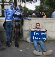 Junge Briten demonstrierten am Freitag in London gegen den Entscheid zum Brexit. (Bild: Getty)