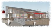 Das künftige Restaurant Fräkmüntegg kommt luftiger daher als sein Vorgänger. (Bild: pd)