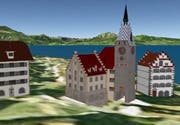 Blick auf Zug in Google Earth. (Bild pd)