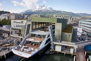 Das neue Motorschiff MS 2017 bei der Wasserung. (Bild: pd)