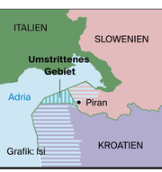 Das umstrittene Gebiet an der Küste der Adria.