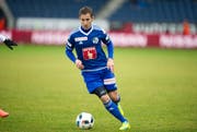 Jérôme Thiesson am Ball während des Spiels gegen den FC Zürich im Februar 2016. (Bild: Corinne Glanzmann (Luzern, 14. Februar 2016))