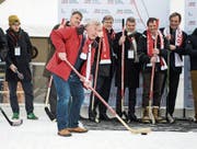 Präsentation von «Sion 2026» mit Skiass Roland Collombin. (Bild: Peter Schneider/Keystone (Bern, 20. Januar 2017))