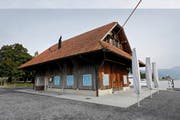 Die Studenhütte am Seeplatz in Oberägeri.Bild: Stefan Kaiser (13. Oktober 2016)