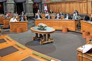 Blick in den Ständeratssal im Juni 2015. (Bild: Keystone / Peter Schneider)