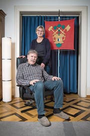 Fritschivater Alfred Meier und Ehefrau Rita bei sich zu Hause in Luzern. (Bild: Boris Bürgisser (23. Januar 2018))