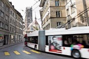 Das historische Quartier Bourg mit der Kathedrale im Kantonshauptort Fribourg. (Bild: Jran-Christophe Bott/Keystone)