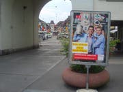 Am Eingang zum Städtli hat dieses Plakat die Jassfreunde in Willisau empfangen. (Bild: Leserbild Josef Müller)