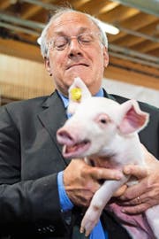 Bundesrat Johann Schneider-Ammann im vergangenen Oktober bei der Eröffnung der Olma. (Bild: Keystone/Gian Ehrenzeller)
