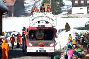 Feuerwehr Alosen mit dem Motto «s'wird gröber ufgfahrä». (Bild: Maria Schmid)