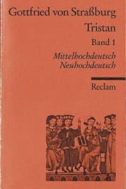 Zweisprachiges ist seit 1970 orange: Hier der mittelhochdeutsche Roman «Tristan».