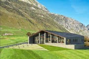 So wird das fertige Golfclubhaus dereinst aussehen. (Bild: Visualisierung PD)