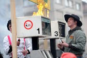 Der fast schon legendäre Tankstellenbrand «Ämsere». (Bild: Nadia Schärli/Neue LZ)