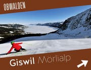 Das Skigebiet Mörlialp wird mit dieser Tafel beworben. (Bild: PD)