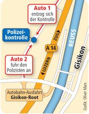 Der Unfallort liegt nahe der Autobahn auf Inwiler Gemeindegebiet. (Bild: Neue LZ)