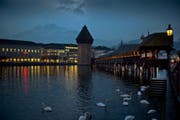 Auch der Wasserturm wird während der «Earth Hour» im Dunkeln nicht beleuchtet werden. (Bild: Pius Amrein / Neue LZ)