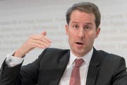 «Für die Fraktion ist es gut, wenn sie eine Auswahl hat», sagt Thomas Aeschi, SVP-Nationalrat (ZG). (Bild: Lukas Lehmann / Keystone)