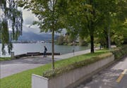 Der Luzerner Quai soll nach Ansicht von Fussverkehr Schweiz auch künftig velofrei bleiben. (Bild: Google Maps)