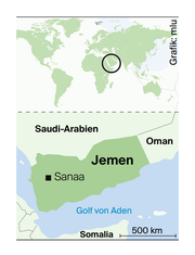 Jemen liegt südlich von Saudi-Arabien. (Bild: mlu)