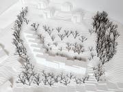 Modell des Siegerprojektes für den Bebauungsplan des Grundstücks Mülirain in Kriens. (Bild: PD)