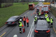 Blick auf die Unfallstelle. (Bild: Luzerner Polizei)