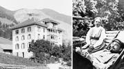 Im Hotel Mariental (links) residierte das Ehepaar Lenin/Krupskaja (rechts) während seiner Zeit in Sörenberg. (Bild: Kantonale Denkmalpflege Luzern (Emil Goetz)/Getty)