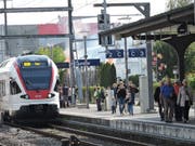 Am Sonntagnachmittag brannte eine Hecke beim Bahnhof Sursee. (Bild: Leserrepporter)