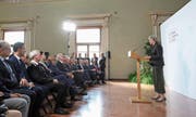 «Es liegt in unser aller Interesse, dass die Verhandlungen erfolgreich sind»: Theresa May bei ihrer Brexit-Grundsatzrede gestern in Florenz. (Bild: Chris Ratcliffe/Getty Images)