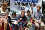Im Juni 2014 lancierten Jungpolitiker der Linken die Wohnrauminitiative. (Archivbild Stefan Kaiser/ZZ)