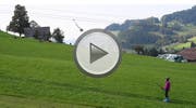 Schweizermeisterschaften im Grasskifahren auf dem Atzmännig. (Bild: Screenshot Video SDA)