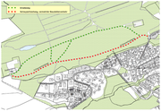 Der Schwyzerhüsliweg wird während der Bauzeit von Lastwagen benutzt. Deshalb müssen Fussgänger eine andere Route wählen. (Bild: pd)