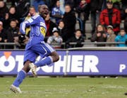 Joetex Frimpong schoss gegen Erstligist Emmenbrücke zwei Tore. (Bild EQ)