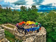 2. Platz für die Jungwacht Rotkreuz: «Regenbogen auf der Ruine Farnsburg» (Bild: Joël Fuchs/Jungwacht Rotkreuz)
