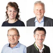 Sie können «Rüüdige Lozärner 2017» werden: Erika Burkhard, Max Plüss (o.r.), Walti Stadelmann (u.l.) und Patrick Widmer. (Bild: PD)