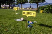 Die Rössliwiese als Müllhalde. (Bild: PD)