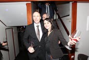 Markus Hürlimann und Jolanda Spiess-Hegglin an der Landammannfeier vom 19. Dezember 2014. (Bild: Charly Keiser / Neue ZZ)