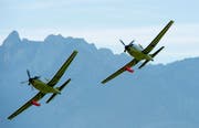Pilatus PC-9 der Schweizer Luftwaffe. (Bild: Keystone / Sigi Tischler)