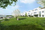 So sollen die 56 Eigentumswohnungen der Überbauung Kirschgarten in Schenkon dereinst aussehen. (Bild: Visualisierung PD)