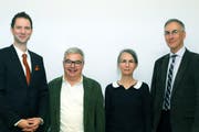 Matthias Moritz, Geschäftsführer der Lungenliga Zentralschweiz; Rolf Müller, ehemaliger Geschäftsleiter der Lungenliga Unterwalden, Susanne Felber, ehemalige Präsidentin der Lungenliga Unterwalden; Pius Segmüller, Präsident der Lungenliga Zentralschweiz. (Bild PD)
