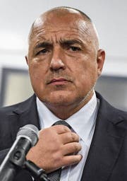 Sieger mit Sorgenfalten: Boiko Borissow, Chef der proeuropäischen Partei Gerb. Bild: Georgi Licowski/EPA (Sofia, 26. März 2017)