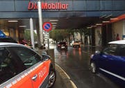 Die Delle am Mobiliar-Gebäude an der Obergrundstrasse / Ecke Pilatusstrasse. (Bild: Luzernerzeitung.ch)