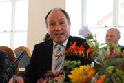Der neugewählte Landammann Niklaus Bleiker bei seiner Ansprache. (Bild: Markus von Rotz/Neue OZ)