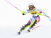 Aline Danioth fährt zweimal hintereinander aufs Riesenslalom-Podest (Bild: KEYSTONE/JWSC Davos 2018/MANUEL LOPEZ)