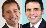 Die Schwyzer SP-Kantonsräte Leo Camenzind (links) und Andreas Marty. (Bild: pd)