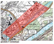 Bei der Reussbrücke in Emmen soll sich die Vergewaltigung ereignet haben. (Bild: PD)