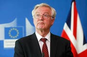 Brexit-Minister David Davis kam ohne konkrete Vorschläge. (Bild: Keystone)
