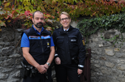 Polizeihauptmeisterin Walker bei der Kantonspolizei Uri im Einsatz. (Bild Kantonspolizei Uri)