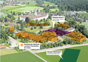 Die beiden Bauprojekte der Luzerner Psychiatrie in St. Urban. (Bild: Fabian-Feigenblatt-Fotografie/Grafik: Janina Noser)
