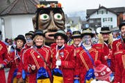 Mit viel Eifer zusammengebaut: eines der Sujets am Dallenwiler Umzug. (Bild: Richard Greuter)